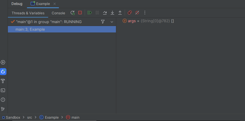 Debug View - Variables
