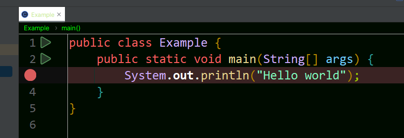 Viewing a Breakpoint